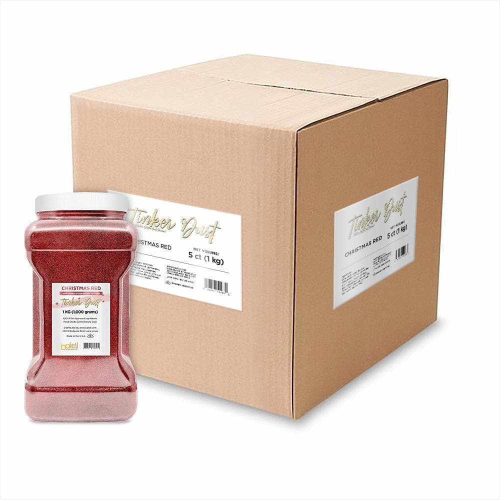 Christmas Red Tinker Dust® Glitter Bulk - Premium Craft Glitter for Holiday Decorations, DIY Projects, and Party Supplies (100g Pack) - Perfect for Christmas Ornaments, Gift Wrapping, and Festive Crafts