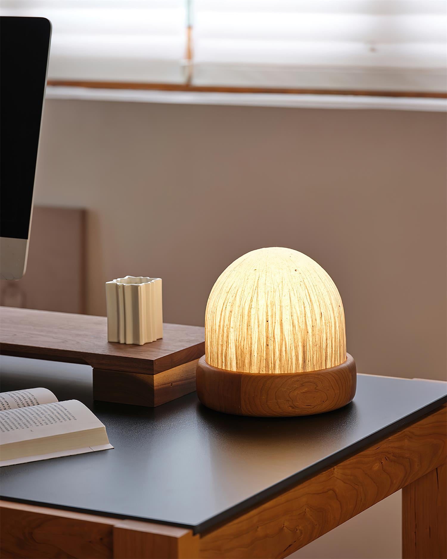 Mireya Modern Table Lamp - Stylish LED Nightstand Light with USB Port for Bedroom, Living Room & Office - Warm White & Cool White Dimmable Lighting