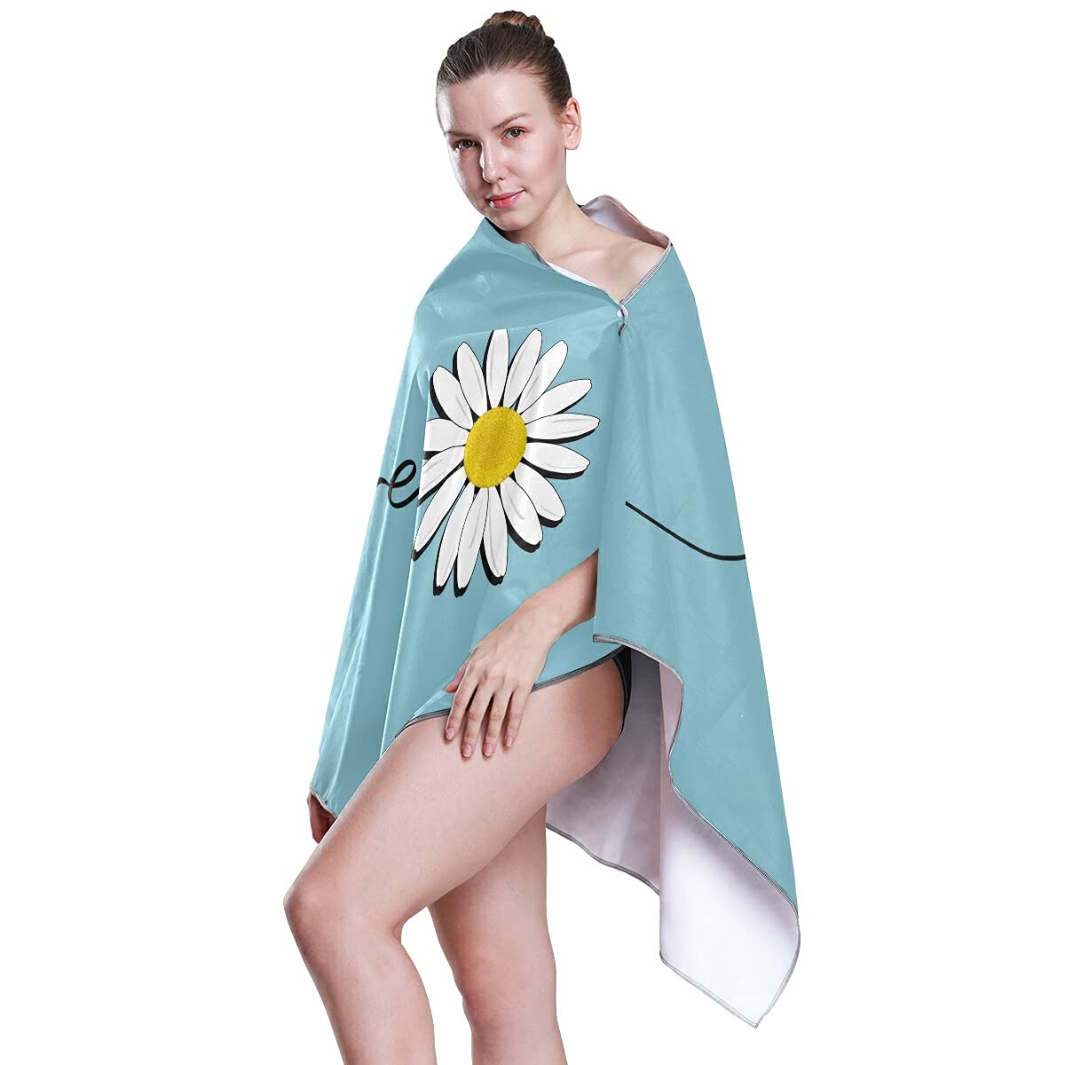 JUNZAN Daisy Beach Towel for Adults - Sand Free, Fast Dry, Super Absorbent Pool Towel for Beach, Pool, and Outdoor Adventures