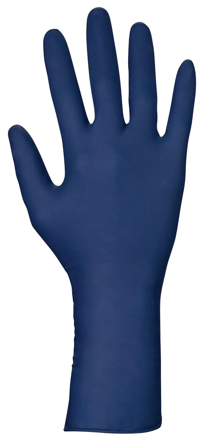**SAS Thickster Powder-Free Exam Grade Latex Disposable Gloves - 10 Boxes (50 Ea, 500 Total) - 14 Mil, 2XL, Blue, Fully Textured, 12