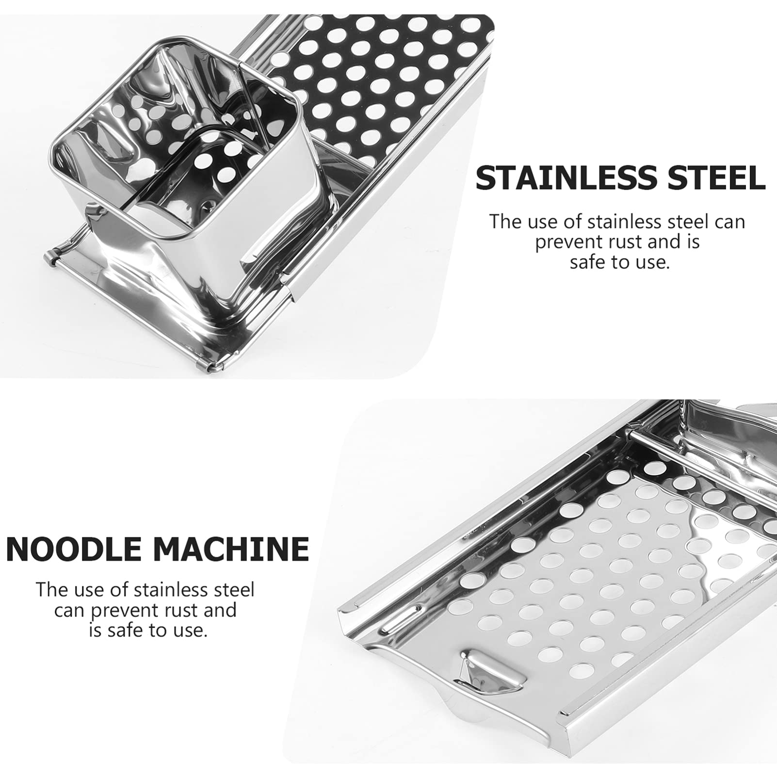 DOITOOL Stainless Steel Spaetzle Maker & Noodle Press - Kitchen Pasta Maker with Safety Pusher for Homemade German Dumplings | Perfect for Pasta Lovers, Home Chefs & European Cuisine Enthusiasts