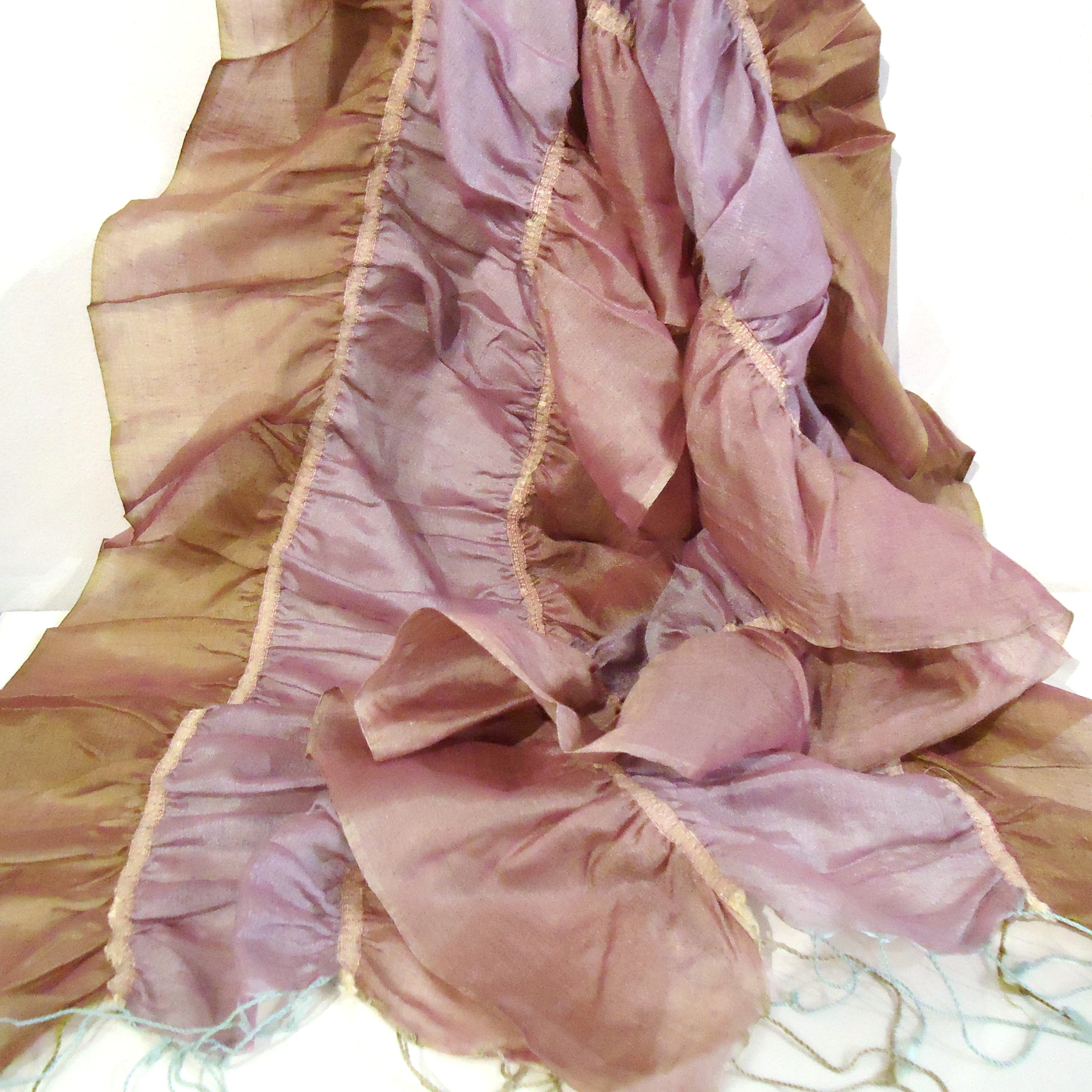 Lavender Cotton Silk Ruffle Scarf - Elegant Fashion Accessory for Women, Perfect for Parties, Weddings & Everyday Wear
