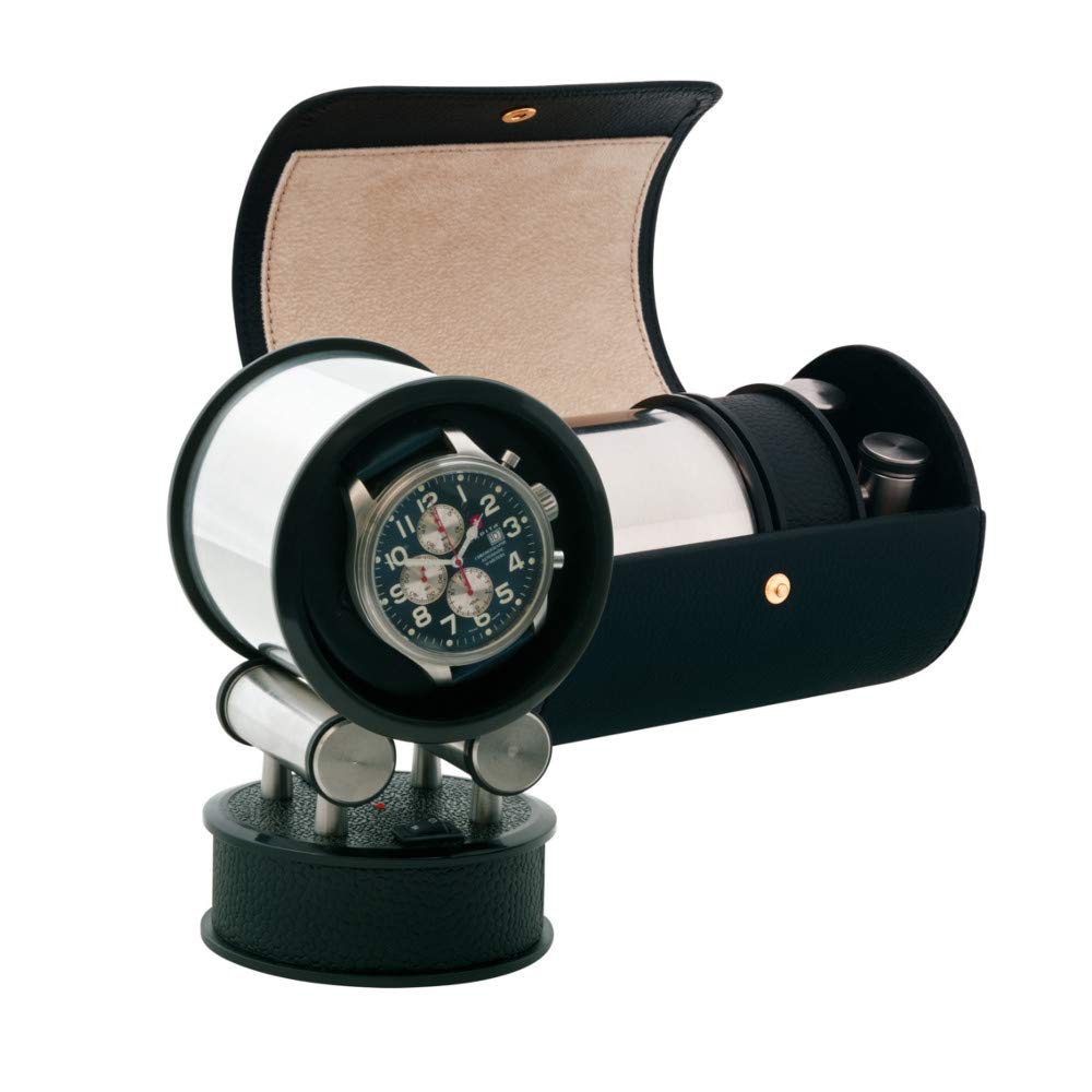 Orbita Voyager Single Automatic Watch Winder with Travel Case - Perfect for Luxury Watch Storage & Protection During Travel