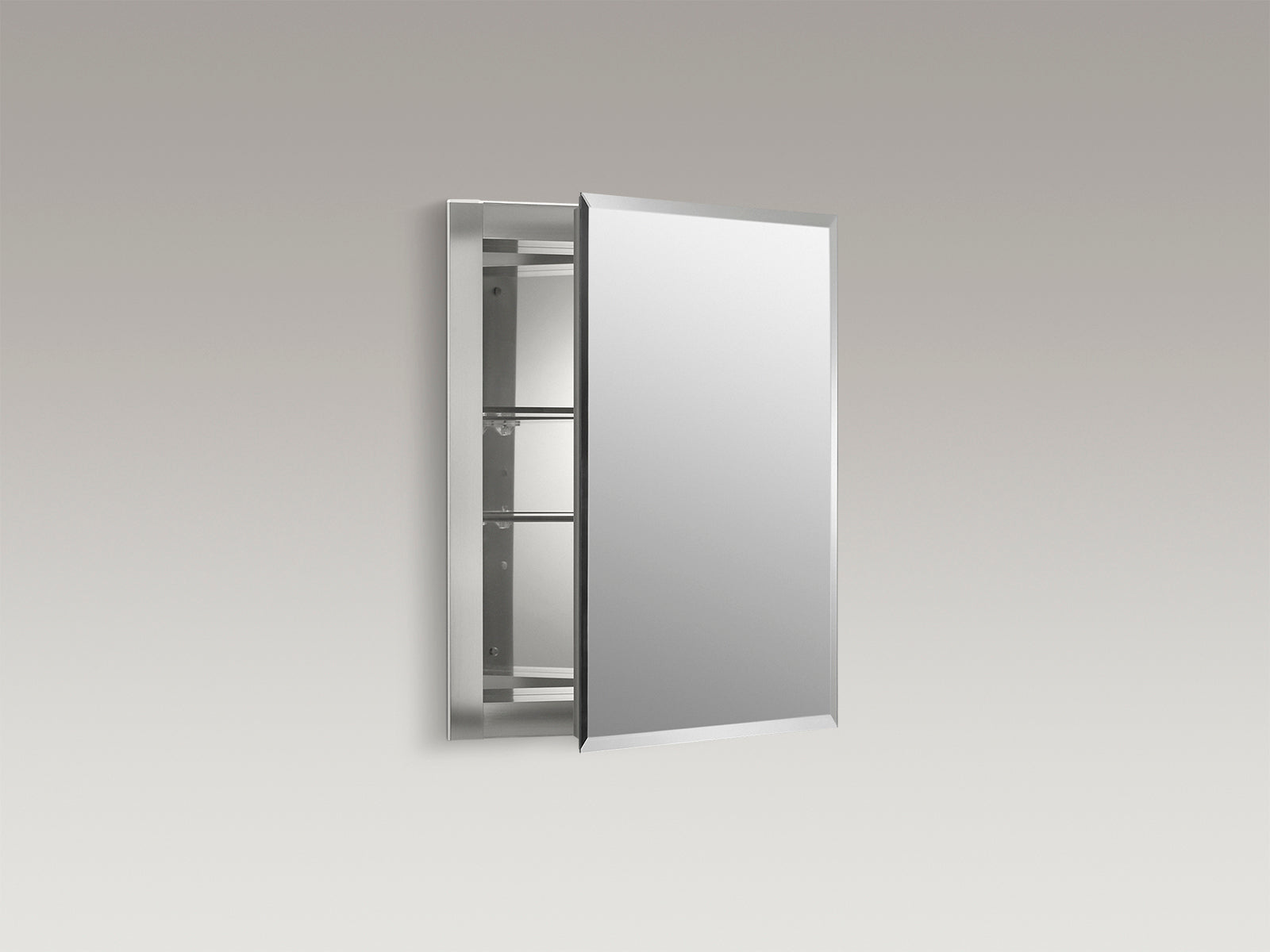 16 x 20 Inch Aluminum Medicine Cabinet with Mirror - Kohler CB CLR1620FS - Perfect for Bathroom, Bedroom, and Vanity Storage