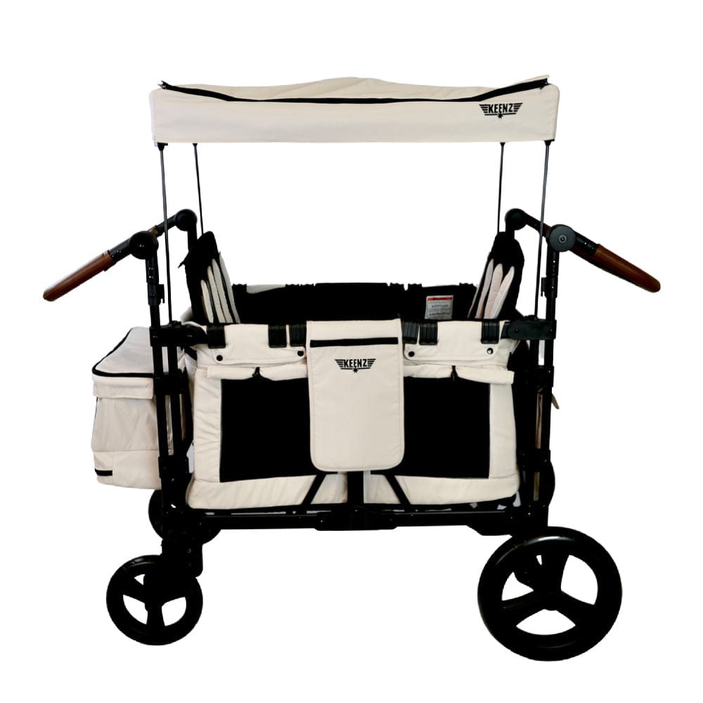 Keenz XC+2.0 Stroller Wagon for 4 Passengers - All-Terrain 4-in-1 Push Wagon with Canopy & Storage - Perfect for Family Outings, Beach Trips, and Park Adventures
