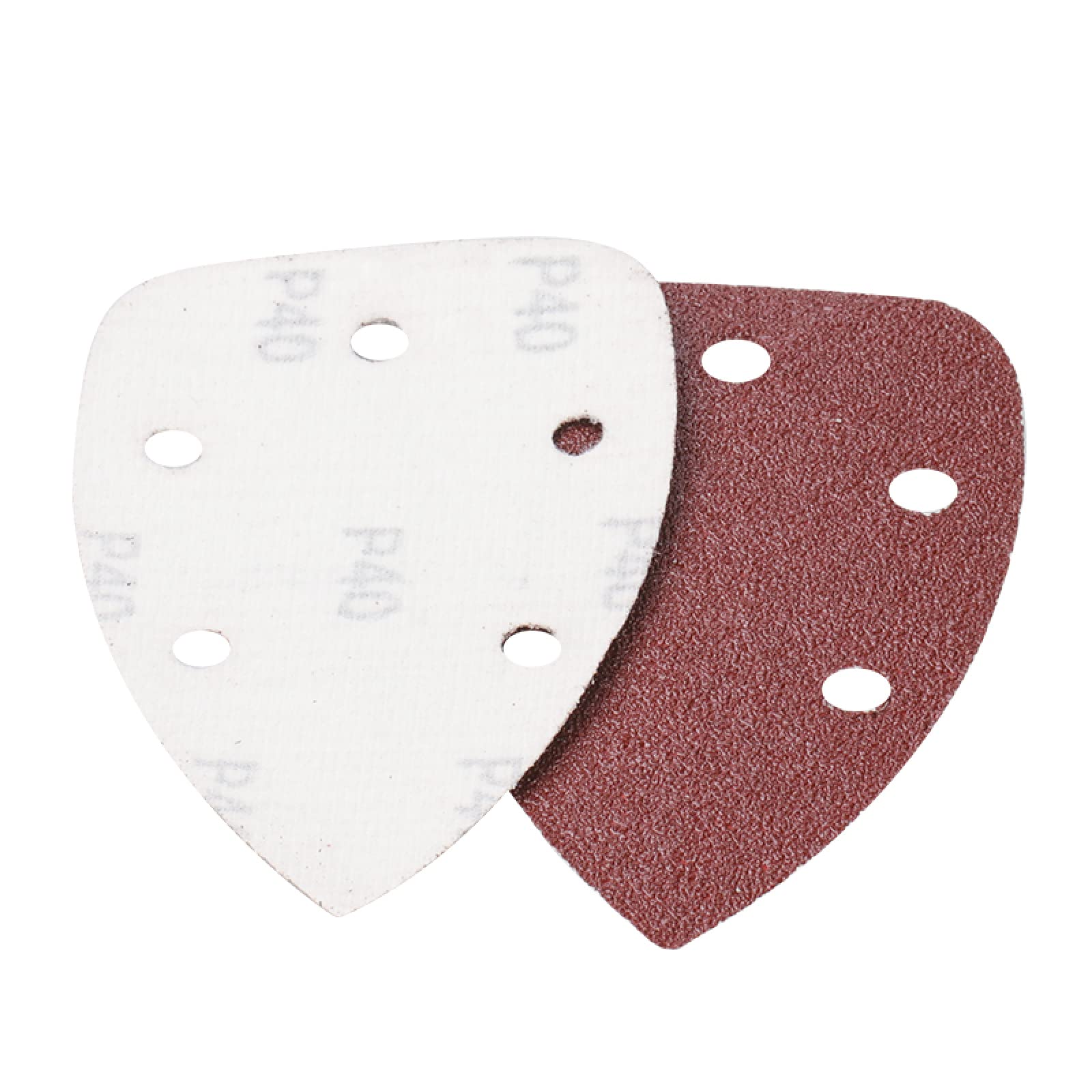 2pcs 140x98mm Sandpaper Grit 40/80/120 with 5 Holes - Hook & Loop Sanding Discs for Power Sanders, Woodworking & Metal Polishing - Ideal for DIY Projects, Furniture Refinishing & Automotive Surface Preparation
