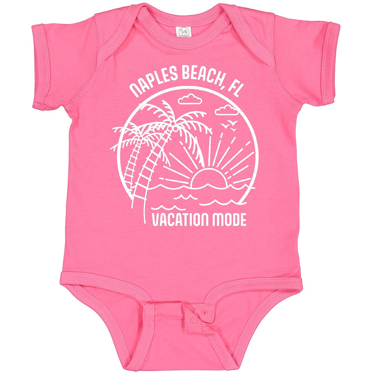 Inktastic Summer Vacation Mode Naples Beach Florida Baby Bodysuit - Cute Florida Beach Outfit for Infants & Toddlers - Perfect for Family Vacations, Beach Trips & Photo Shoots