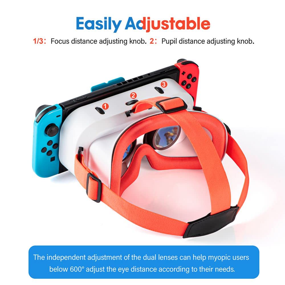 Fenmaru VR Glasses for Nintendo Switch OLED & Nintendo Switch 3D - Virtual Reality Goggles for Switch VR Labo Kit | Immersive Gaming Experience for Kids & Adults