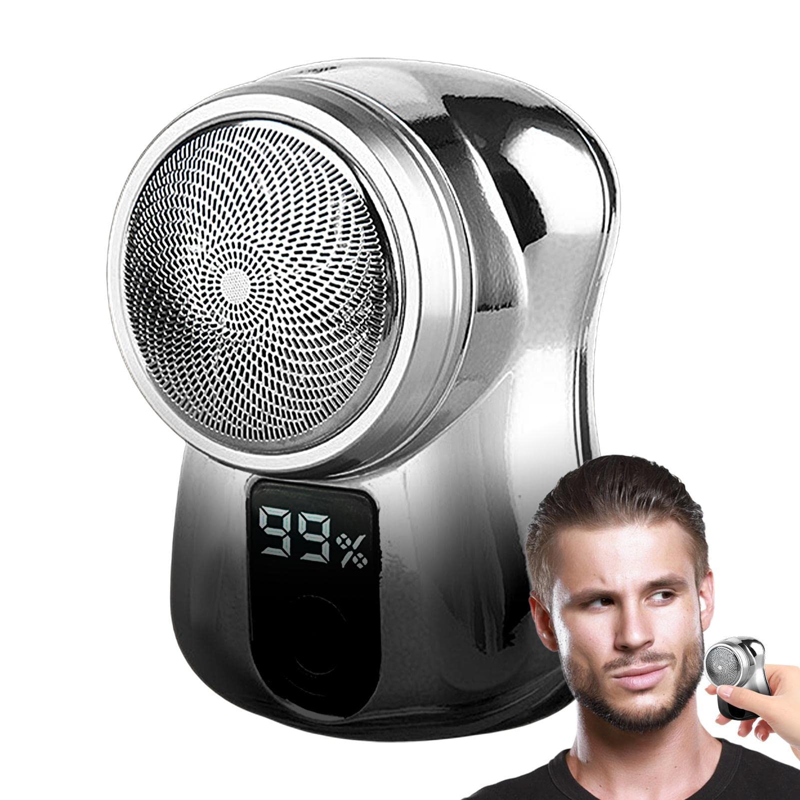 USB Rechargeable Electric Shaver - Portable Travel Shaver for Men, Waterproof Foil Shaver with One-Button Operation, Compact Pocket Size for Home, Car & On-The-Go Grooming