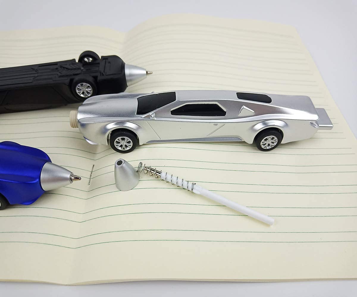 6PCS Sports Car Ballpoint Pens for Kids - Fun Novelty Racing Car Pens with Blue Ink - Cool School Supplies & Gifts for Boys and Girls - Perfect for Classroom, Homework, and Birthday Parties