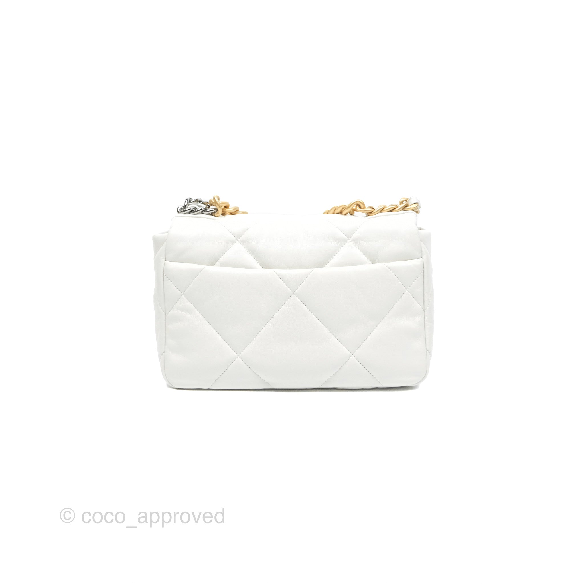 Chanel 19 Small Handbag in Off White with Mixed Gold & Silver Hardware - Luxury Crossbody Bag for Women, Perfect for Date Night & Special Occasions