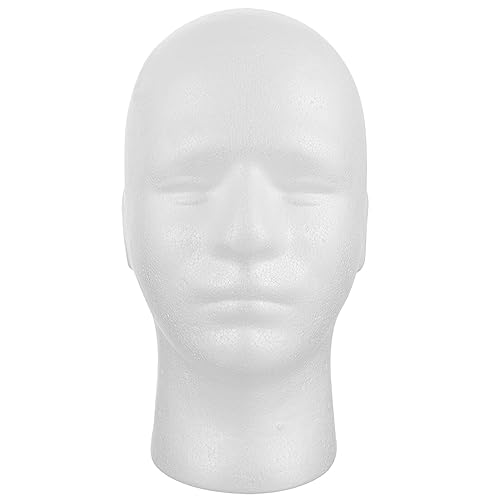 EXCLUZO Female Mannequin Head with Stand - Wig Display Holder for Salon, Cosmetics & Hairpieces - Perfect for Styling, Washing & Storing Wigs, Scarves & Accessories (White)