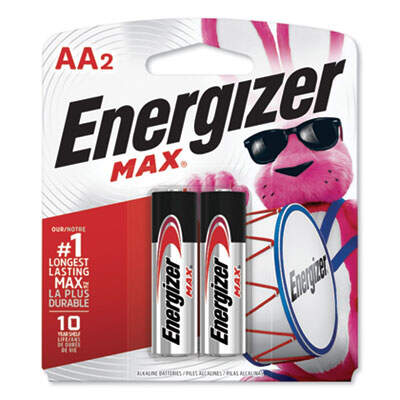 Energizer AA Batteries 2-Pack - Long-Lasting Power for Toys, Flashlights & Electronics | Alkaline Battery for Home, Office & Emergency Use