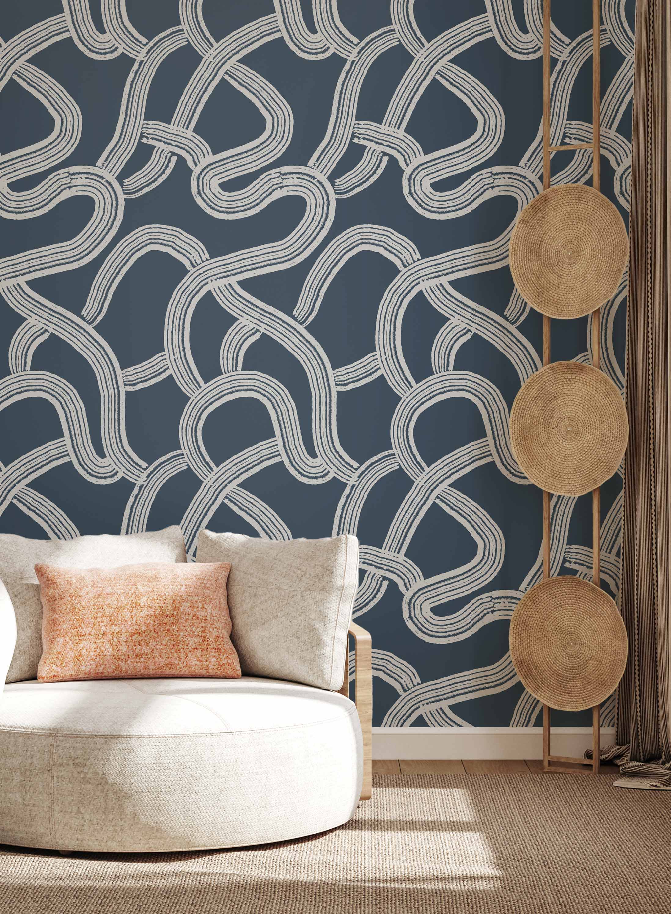 Kyoto Inspired Wallpaper - Japanese Traditional Floral Design for Home & Office Decor | Perfect for Living Room, Bedroom, and Study