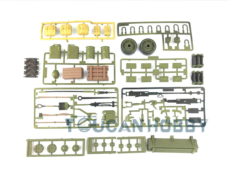 US Stock Henglong 1/16 Scale M4A3 Sherman RC Tank Plastic Parts & Accessories Kit - Perfect for Model Tank Decoration & DIY Upgrades (Compatible with 3898 Model)