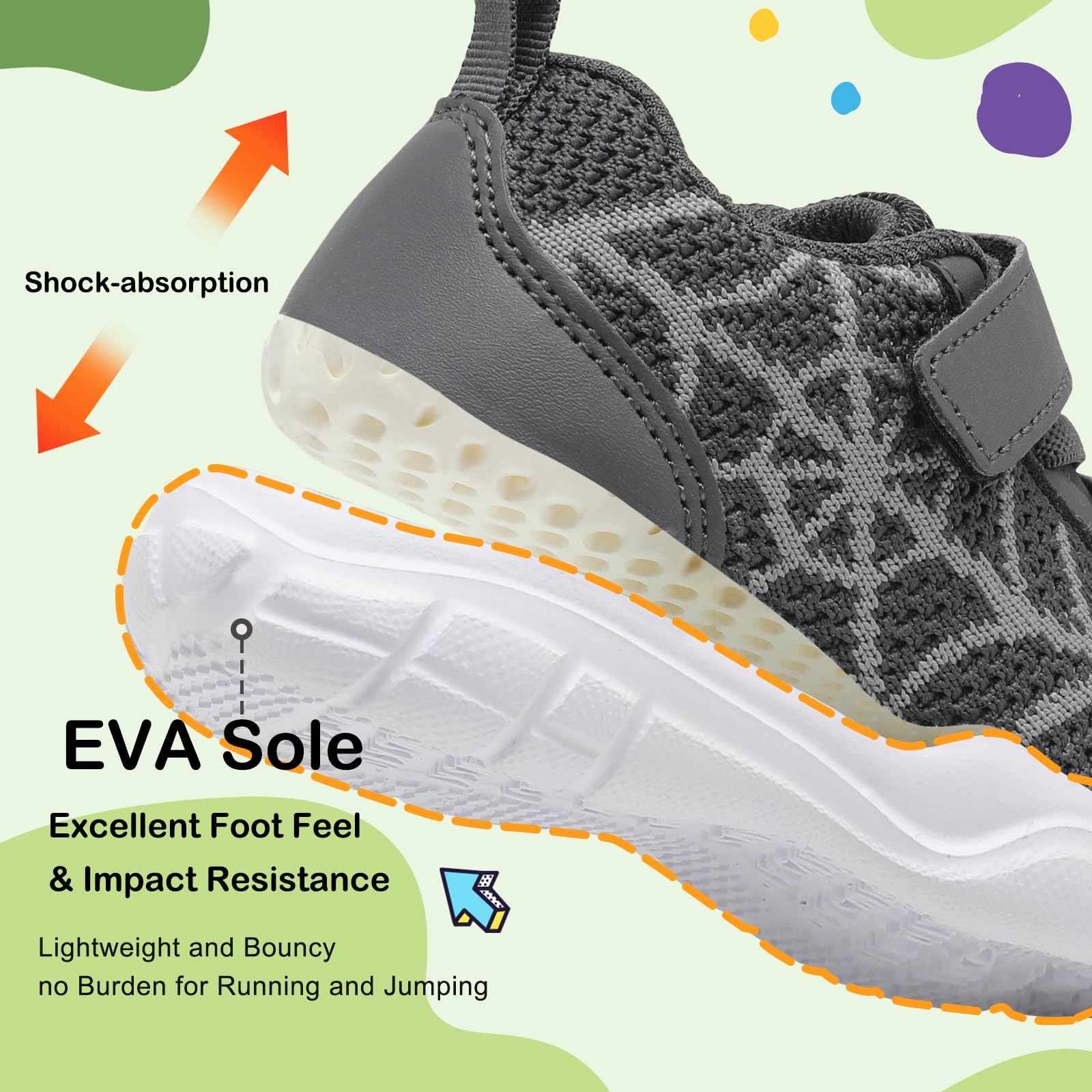 BARERUN Toddler Shoes for Boys & Girls - Barefoot Kids Sneakers, Breathable Slip-On Running Shoes for School, Tennis & Walking - Perfect for Playtime, Outdoor Activities & Daily Wear