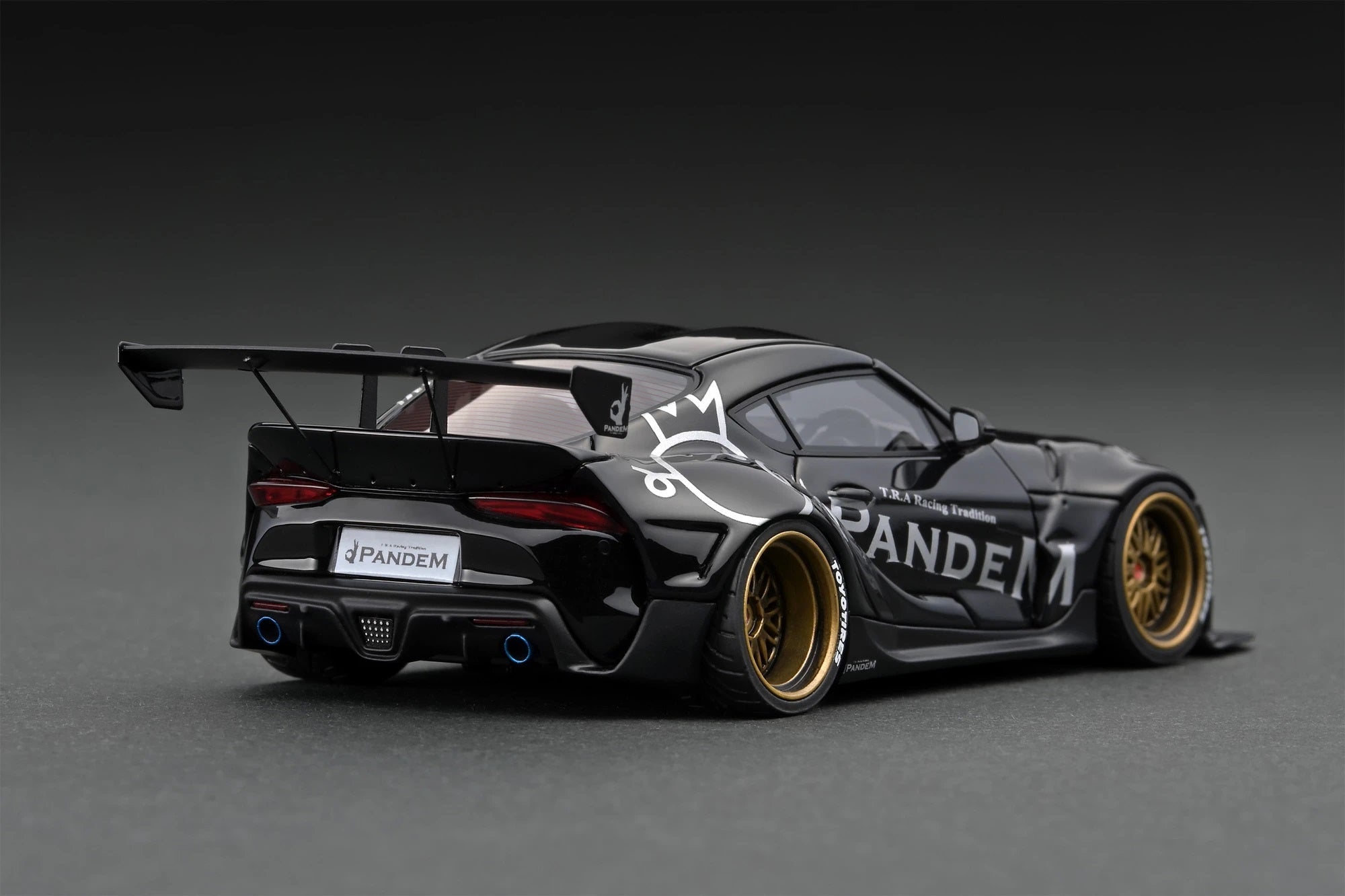 1:43 Scale Toyota GR Supra A90 Pandem Model Car - Black Metallic Diecast Collectible for Car Enthusiasts & Display Case Decor