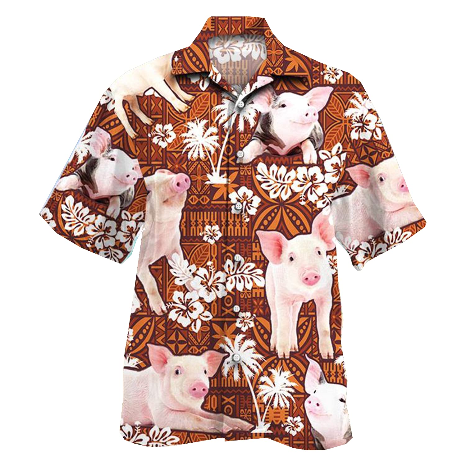 Men's Hawaiian Shirts | Tropical Beach Print Short Sleeve Button Down Shirt | Casual Relaxed Fit Unisex Aloha Shirt | Perfect for Summer Vacations, Luau Parties & Beach Weddings