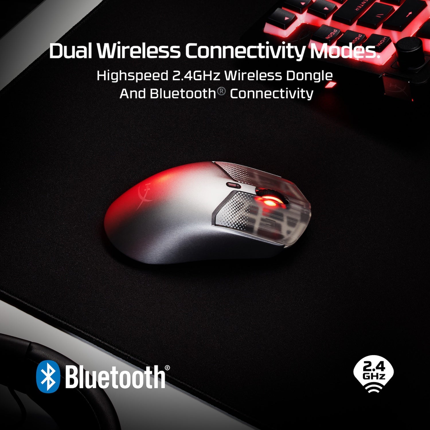 HyperX Pulsefire Haste 2 S Wireless Gaming Mouse - Lightweight 59g, 26000 DPI, 100h Battery - Perfect for FPS, MOBA & Esports Gaming