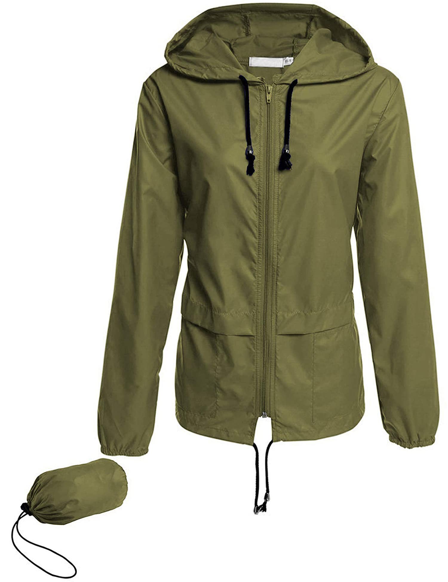 ACEVOG Women's Waterproof Raincoat - Lightweight Packable Hooded Rain Jacket Windbreaker for Outdoor Activities (Sizes S-XXL) | Perfect for Hiking, Camping & Travel