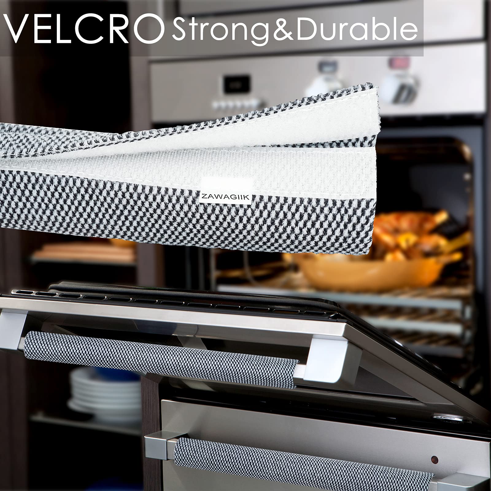 7-Piece Washable Refrigerator Door Handle Covers - Anti-Slip Kitchen Appliance Protectors for Fridge, Oven, Microwave & Dishwasher - Prevents Fingerprints & Food Stains - Perfect for Modern Kitchens & Home Decor