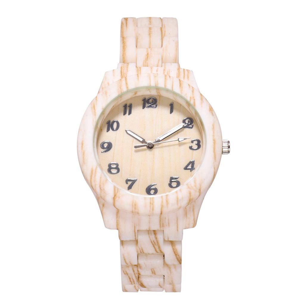 Wooden Digital Watch for Men - High-End Quartz Wood Grain Watch for Outdoor & Casual Wear