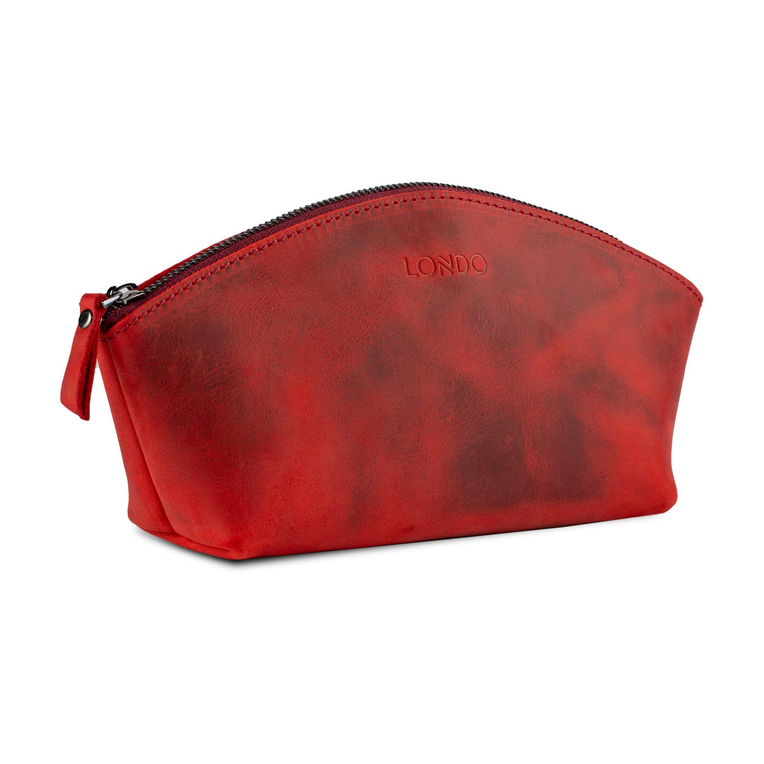 Genuine Leather Travel Toiletry Bag for Men & Women - Cosmetic Makeup Organizer, Shaving Dopp Kit, Versatile Gondola Style Handbag - Perfect for Vacation, Gym, Camping & Business Trips