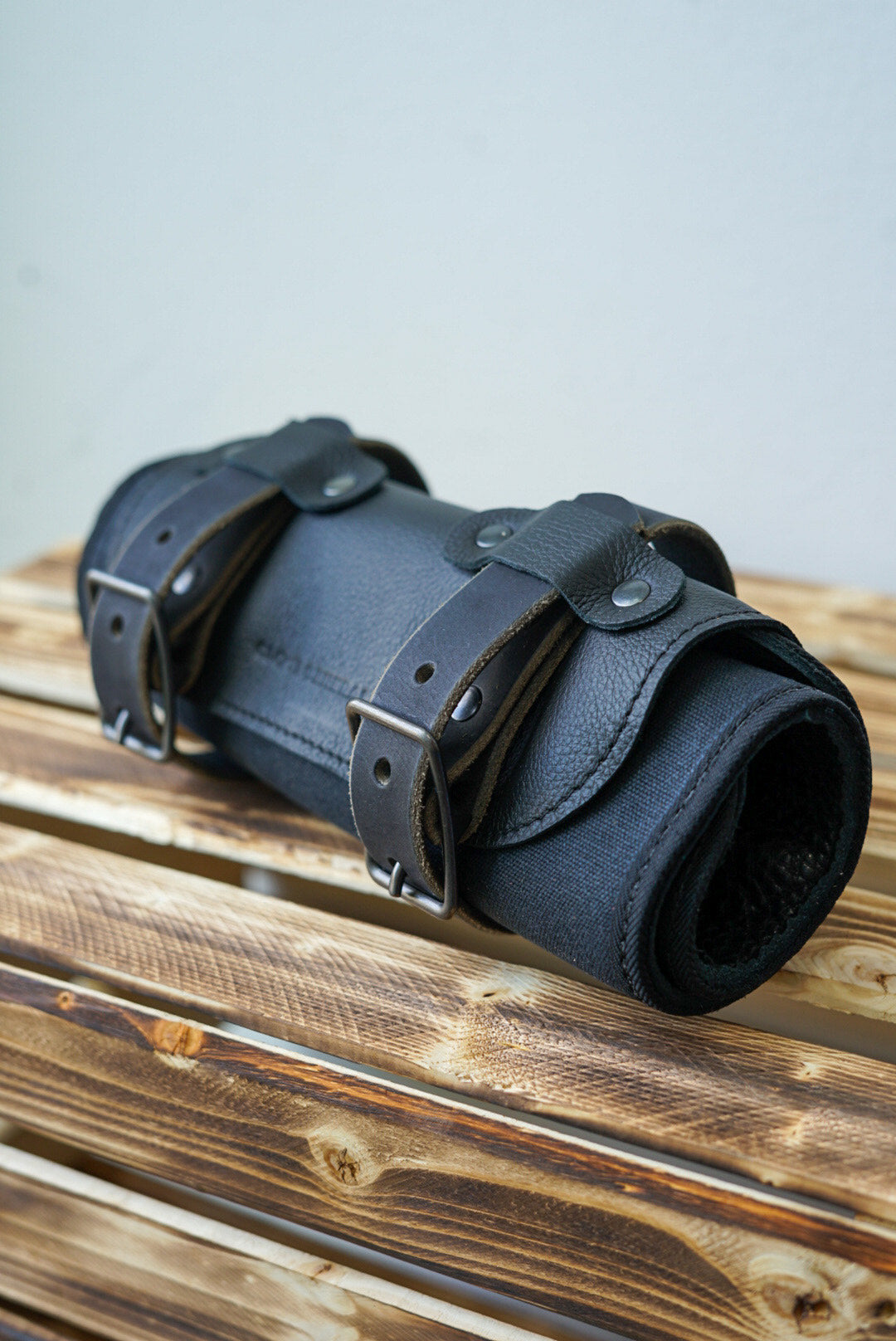 Durable Black Tool Roll Organizer - Heavy Duty Storage Pouch for Wrenches, Screwdrivers & DIY Tools - Perfect for Mechanics, Carpenters & Home Repair