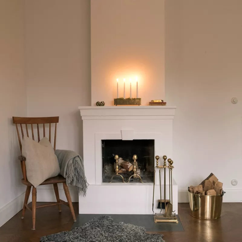 Nickel Advent Candle Holder Clover - Perfect for Christmas Decorations and Holiday Home Decor