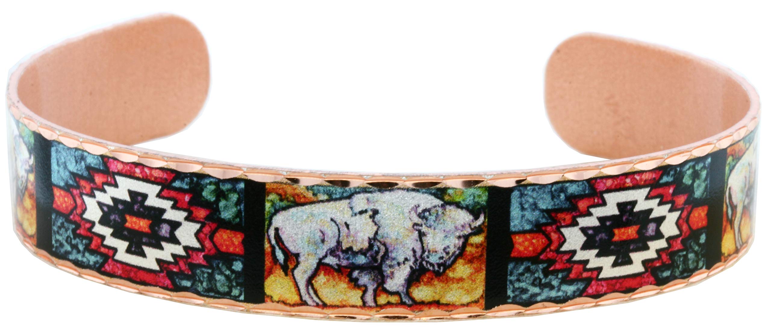 Handmade Copper Santa Fe Bracelets & Moose Cuff Bracelets - Chippewa Indian Jewelry, Open-Ended Copper Cuff Bangle, Native American Inspired Jewelry for Boho Fashion & Festival Accessories
