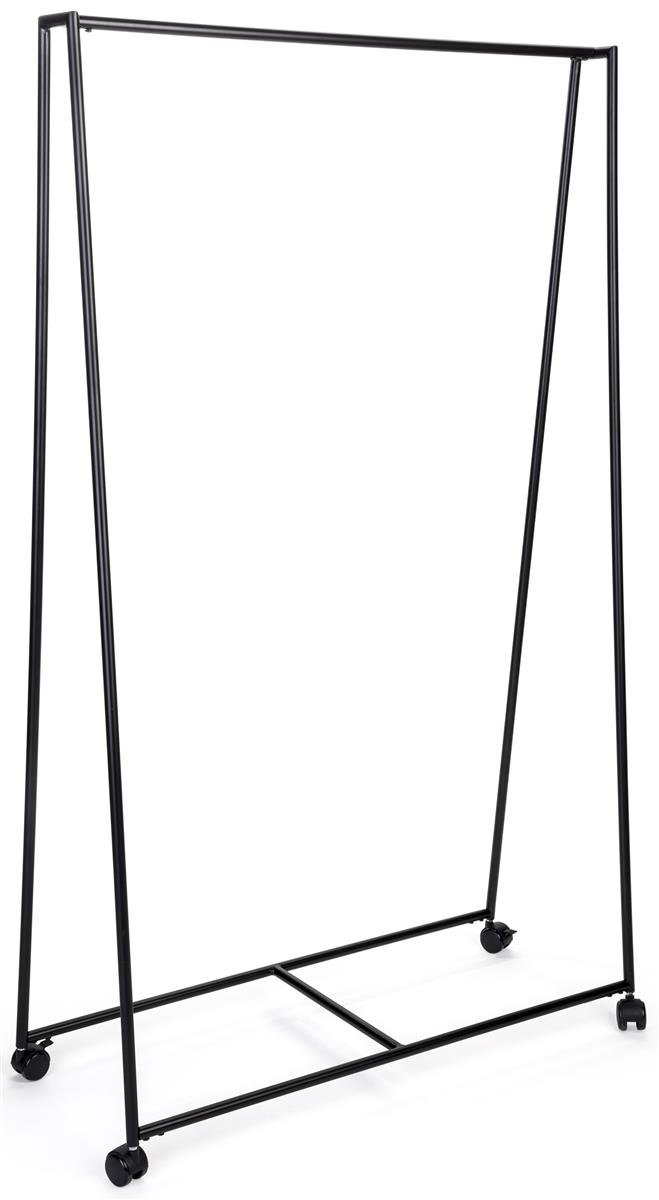 Displays2go A-Frame Clothes Rack - Heavy Duty Metal Construction with Teepee Design in Black (TEPEMTLBLK) | Perfect for Retail Stores, Boutiques & Trade Shows
