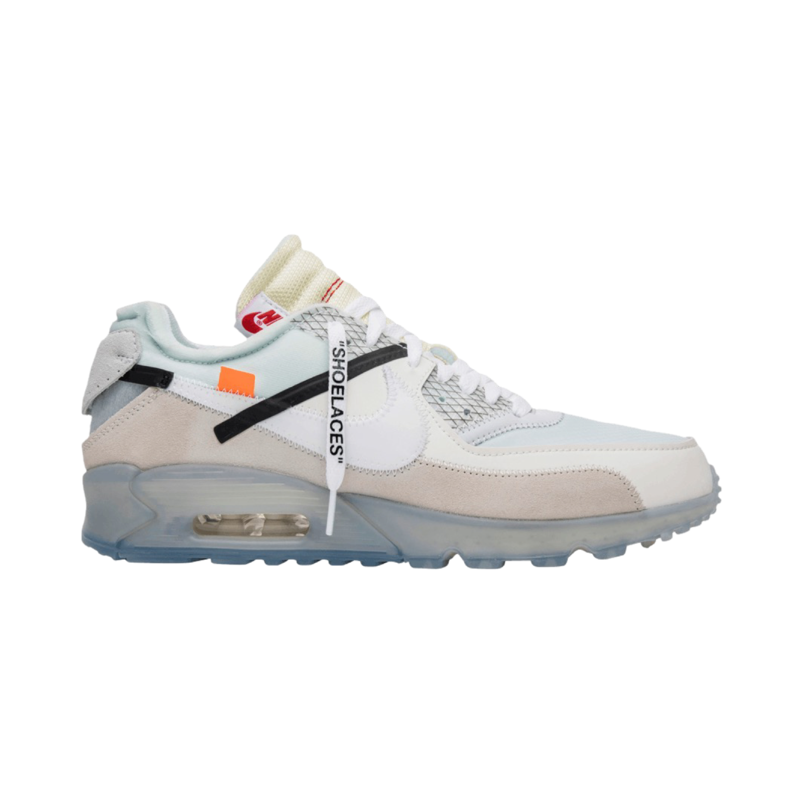 OFF WHITE x Nike Air Max 90 The Ten Sneakers - Sail White Muslin Colorway - Limited Edition Collaboration - Perfect for Streetwear & Sneaker Collectors