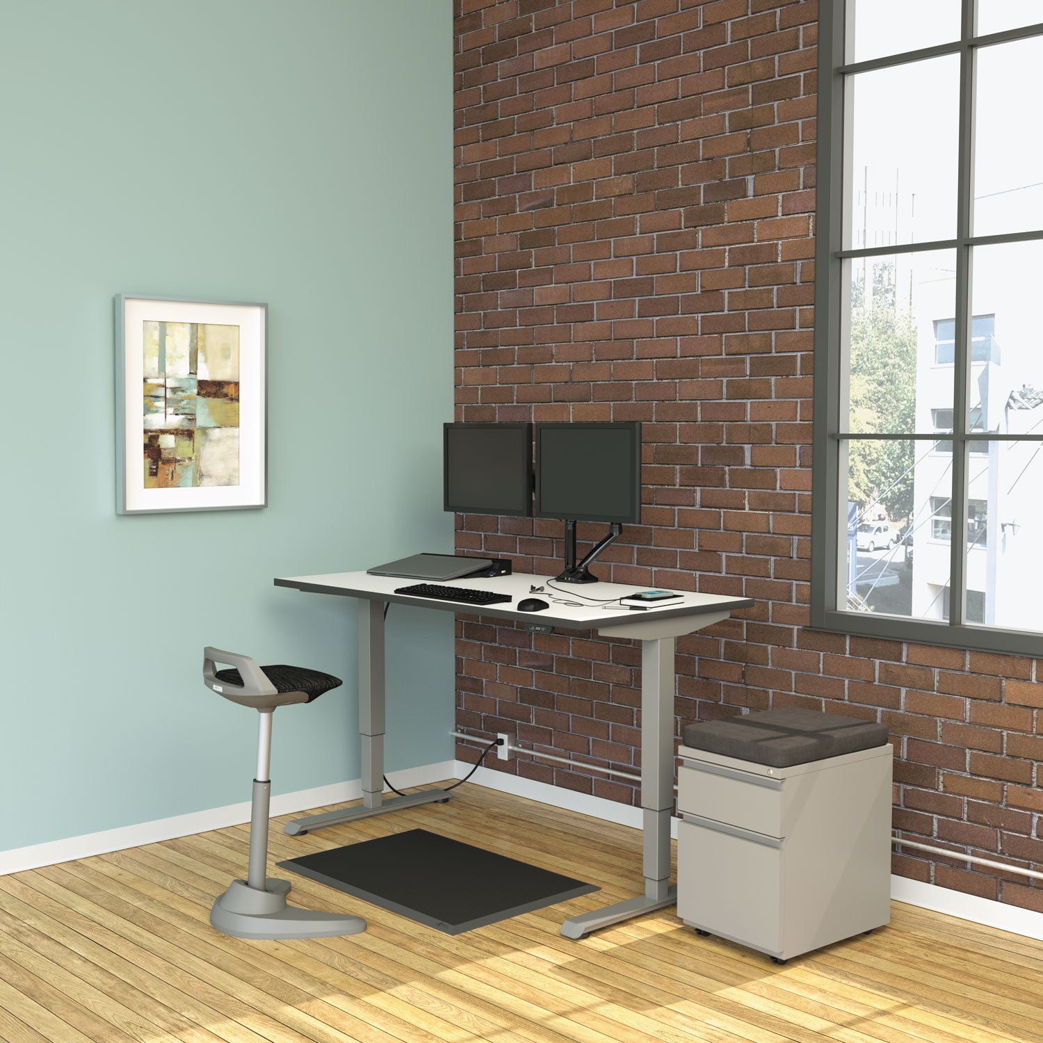 Alera® Ergonomic Pedestal File Seat Cushion - 14.88