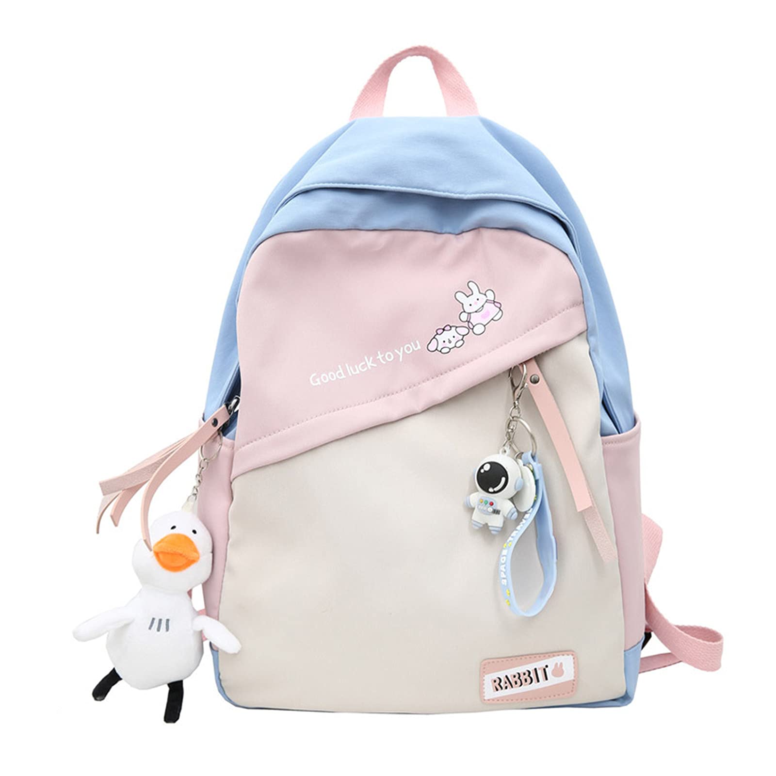 Japanese Style Cute Mouse Backpack for Girls - Kawaii Steamed Bun School Bag for Women & Teens - Perfect for School, Travel, and Daily Use