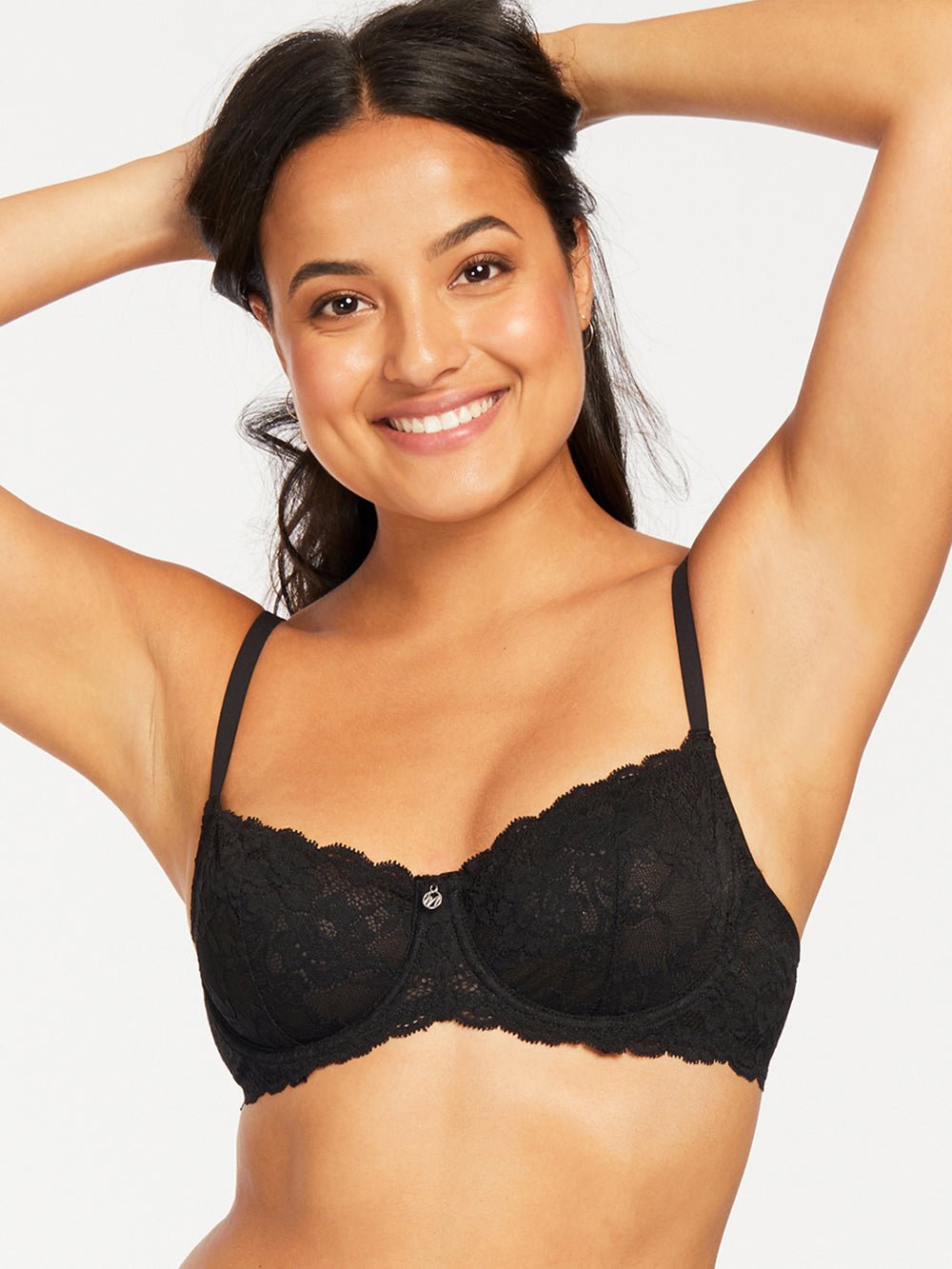 Montelle Flirt Demi Lace Bra - Comfortable Underwire Bra with Stretch Lace for Women | Perfect for Everyday Wear, Date Nights & Special Occasions