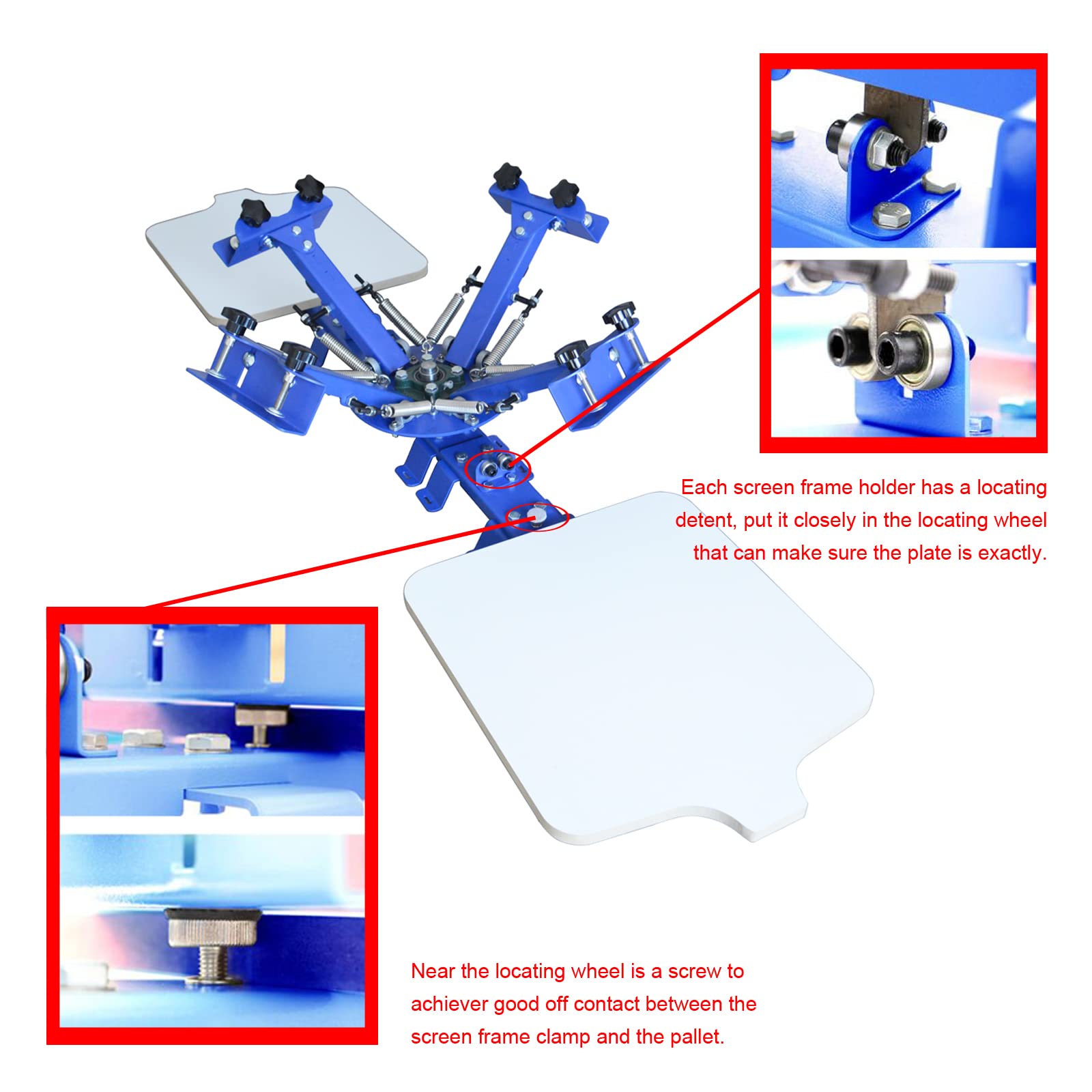 T-Shirt Screen Printing Machine - 4 Color 2 Station Silk Screen Printer with Table Press for DIY Custom Shirts, Hoodies & Bags - Perfect for Small Business, Home Craft & Custom Apparel Printing