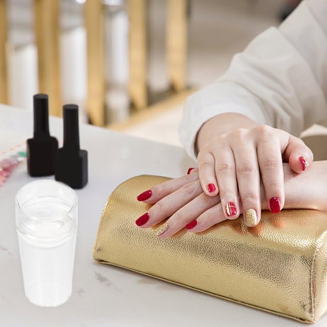 Prosopyare Nail Art Stamper Kit - French Tip Nail Tool Set with Clear Silicone Stamping Jelly, Scraper & Nail Holder for Professional Manicures | Perfect for DIY Nail Art, Salon Use & Home Nail Care