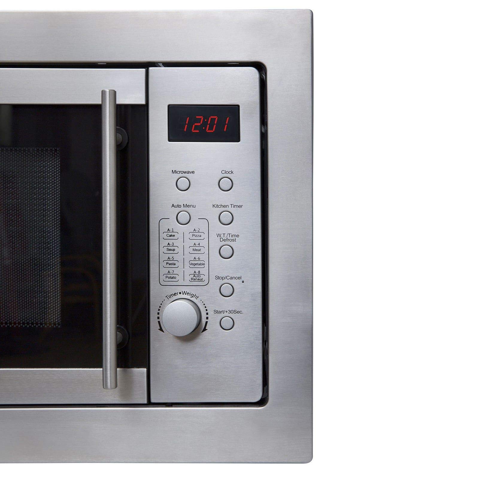 SIA BIM20SS 20L Built-In Microwave Oven - 700W Stainless Steel with Digital Timer & 2-Year Warranty - Perfect for Small Kitchens, Apartments, and Office Break Rooms