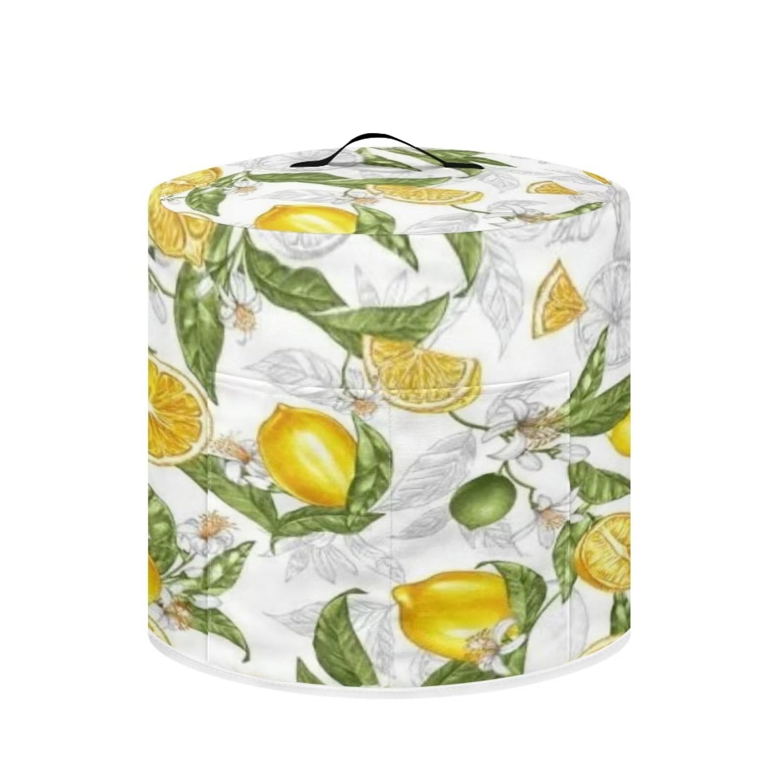 Premium Lemon Rice Cooker Cover with Accessory Pocket - Splash-Resistant Pressure Cooker & Air Fryer Lid (6 Quart) - Perfect for Kitchen Appliance Protection & Steam Control While Cooking
