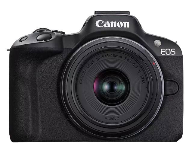 Canon EOS R50 Mirrorless Camera with RF-S 18-45mm F4.5-6.3 IS STM Lens (Black) - Perfect for Vlogging, Travel Photography & Content Creation