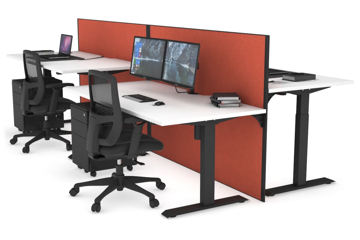 Adjustable Height 4-Person Workbench - 1200L x 800W with Cable Management | Perfect for Office, Workshop & Garage Workspaces