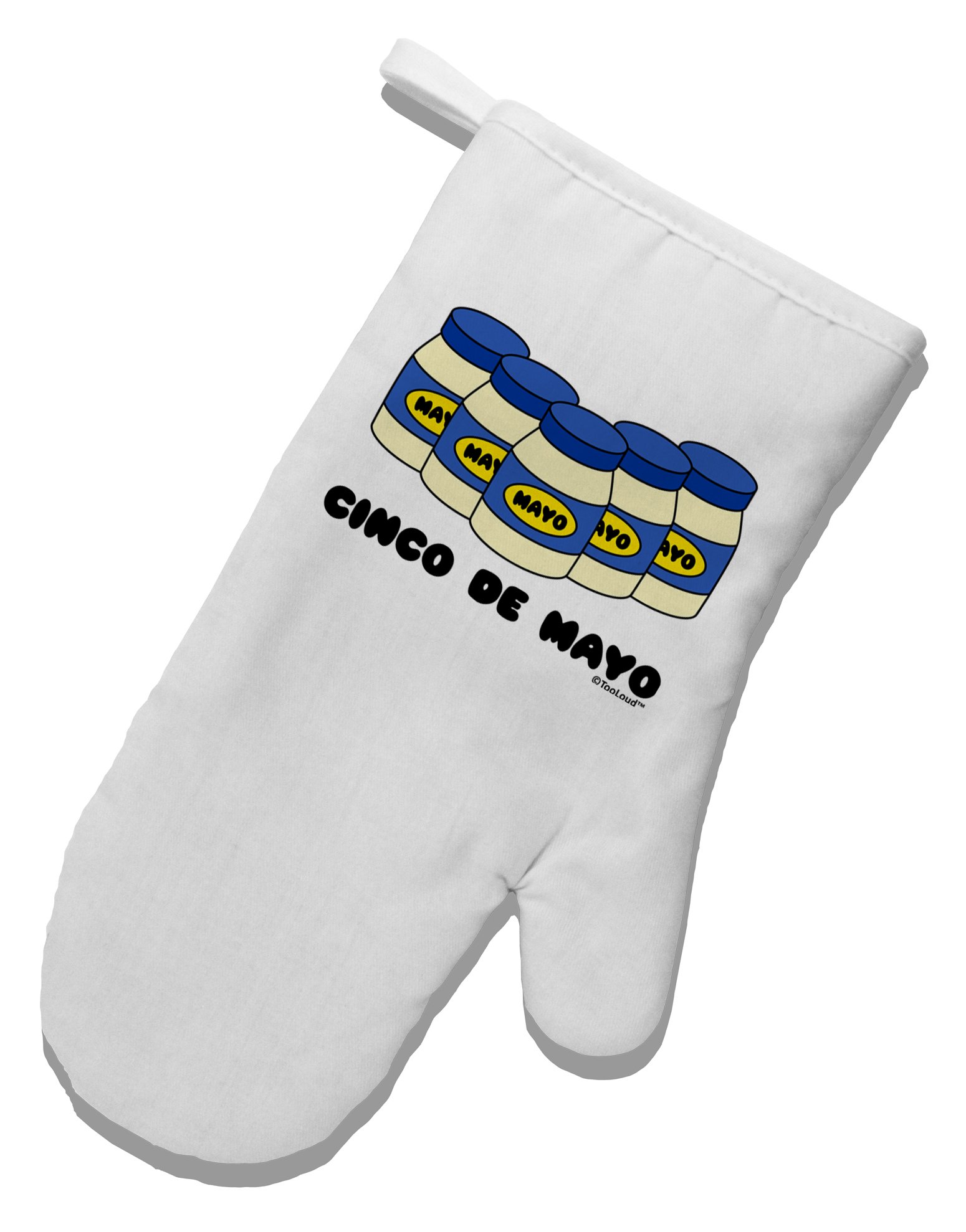 TooLoud Cinco de Mayo - Set of 5 Printed Fabric Oven Mitts with Festive Mexican Design | Perfect for Kitchen Baking, Grilling & Mexican Themed Parties