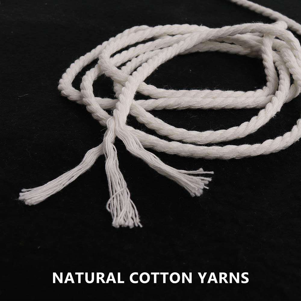 CRAFT COUNTY – 4mm x 200m Natural Cotton Macrame Rope – Premium Macrame Cord for Wall Hangings, DIY Crafts, Knitting & Plant Hangers – Perfect for Home Decor, Boho Style & Handmade Gifts