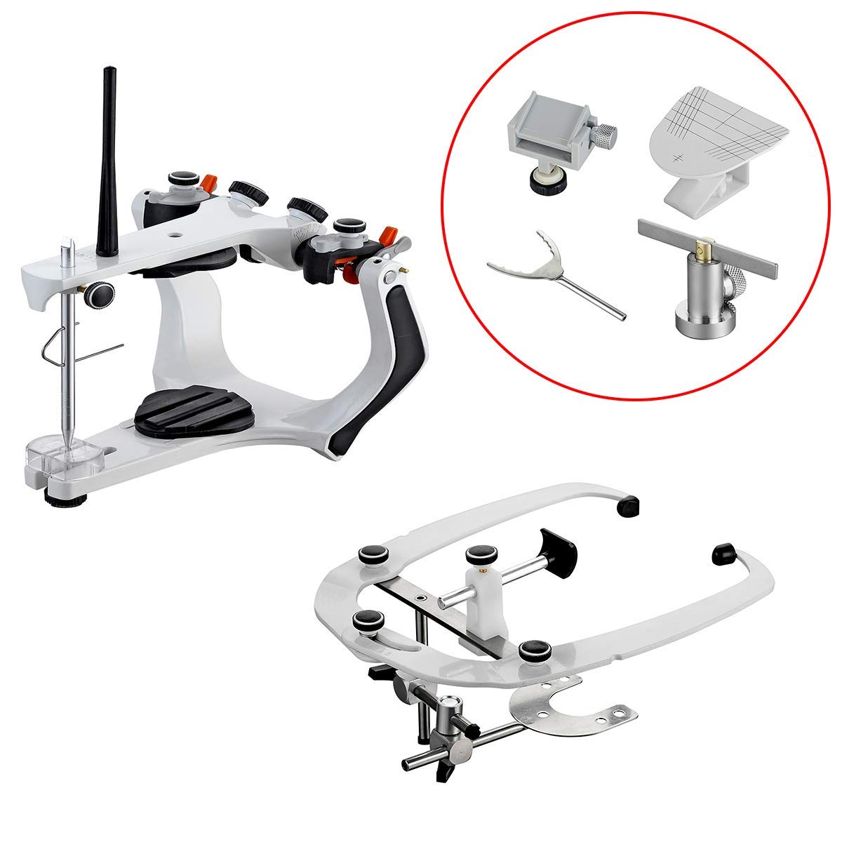 OUBO XG-A01 Aluminum Dental Articulator - High Precision Semi-Adjustable Lab Equipment with Standard Face-Bow | Perfect for Crown, Bridge & Denture Fabrication in Dental Laboratories