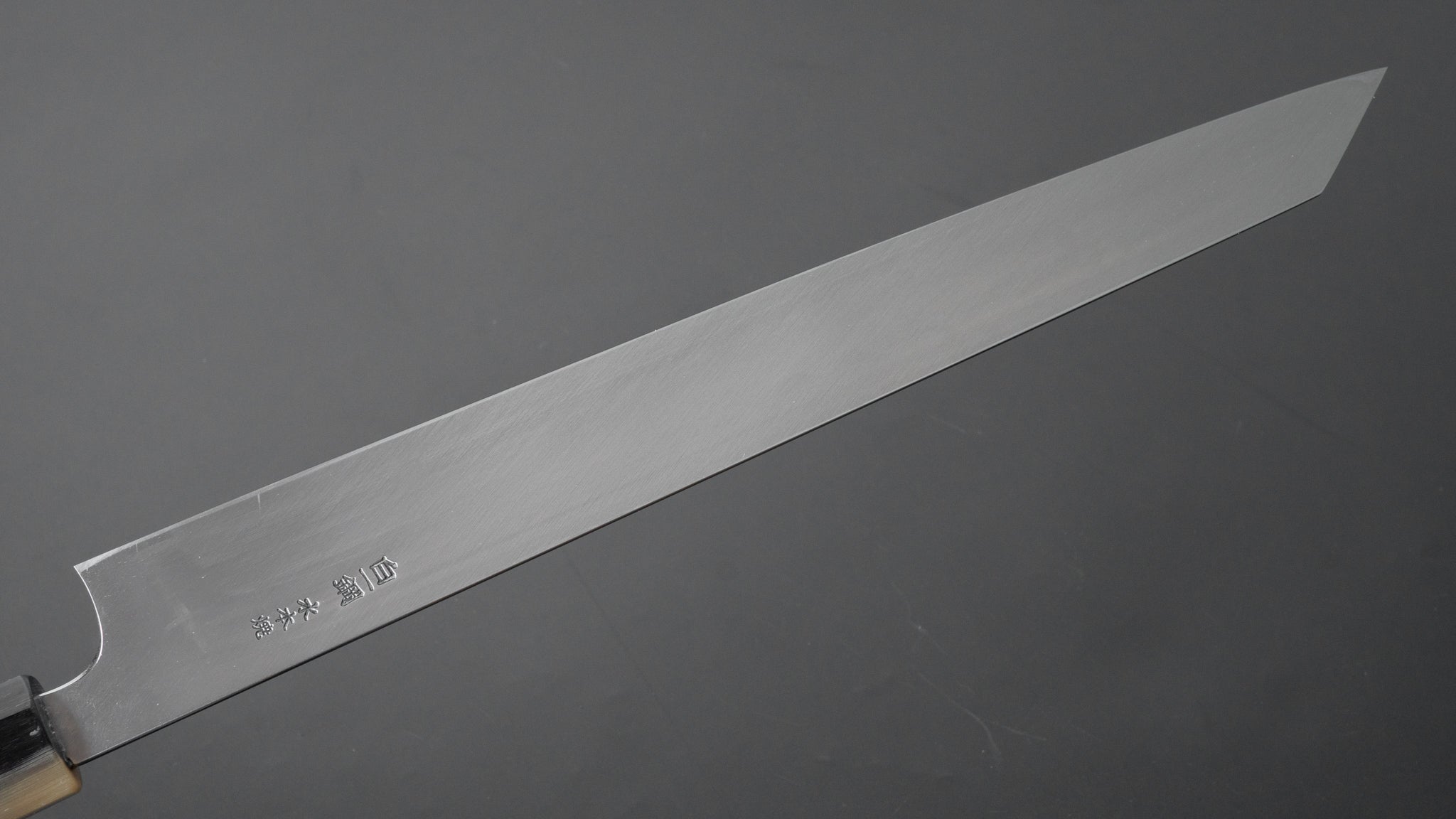 Hitohira Togashi White #1 Steel Hakumon Mizu Honyaki Kiritsuke Yanagiba 300mm Japanese Sushi Knife with Taihei Ebony Handle & Saya - Perfect for Sushi Chefs & Japanese Cuisine Preparation