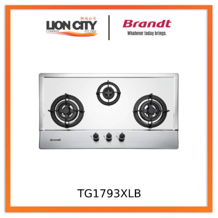 Brandt TG1793XLB 3-Burner Gas Cooktop - High Efficiency Stainless Steel Gas Hob for Modern Kitchens | Perfect for Home Cooking, Baking & Entertaining