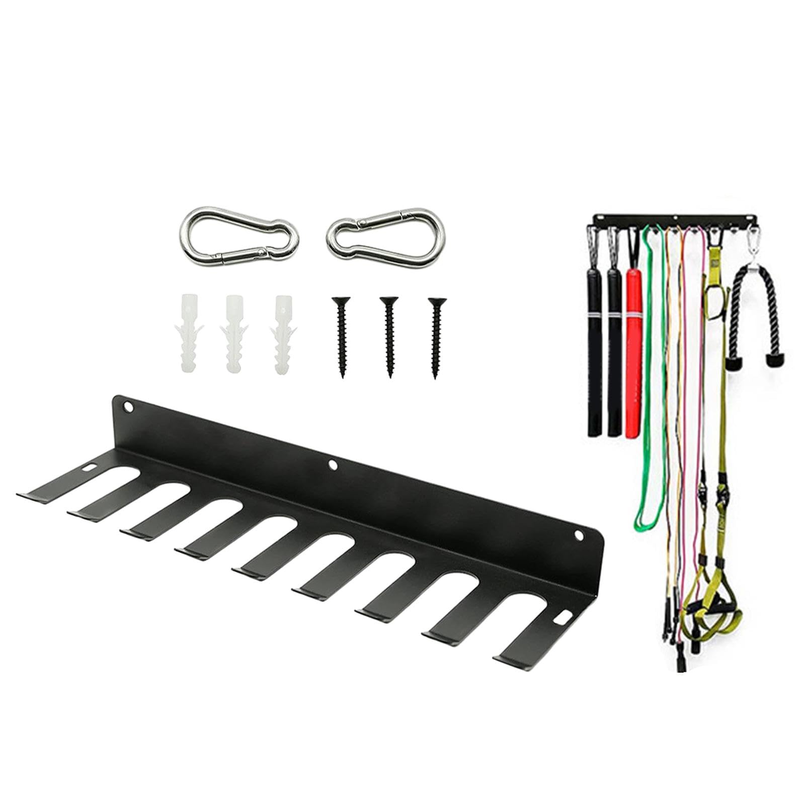 Best Baseball Bat Rack with 2 Snap Hooks - Holds 16 Bats - Durable Equipment Organizer for Softball Bats - Perfect for Field, Bedroom, Dugout & Fence Storage