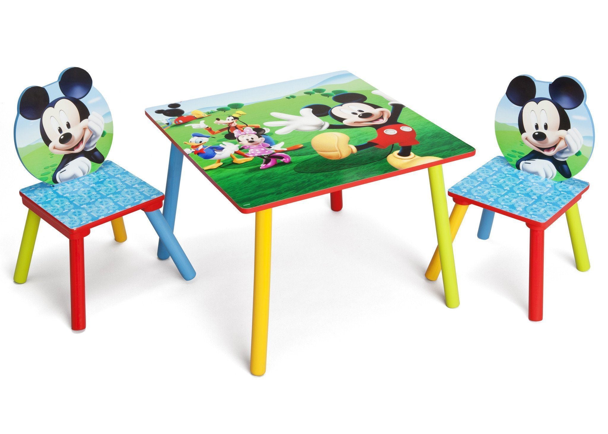 Mickey Mouse Kids Table and Chair Set - Disney Themed Children's Furniture for Playroom, Birthday Party & Toddler Learning Activities