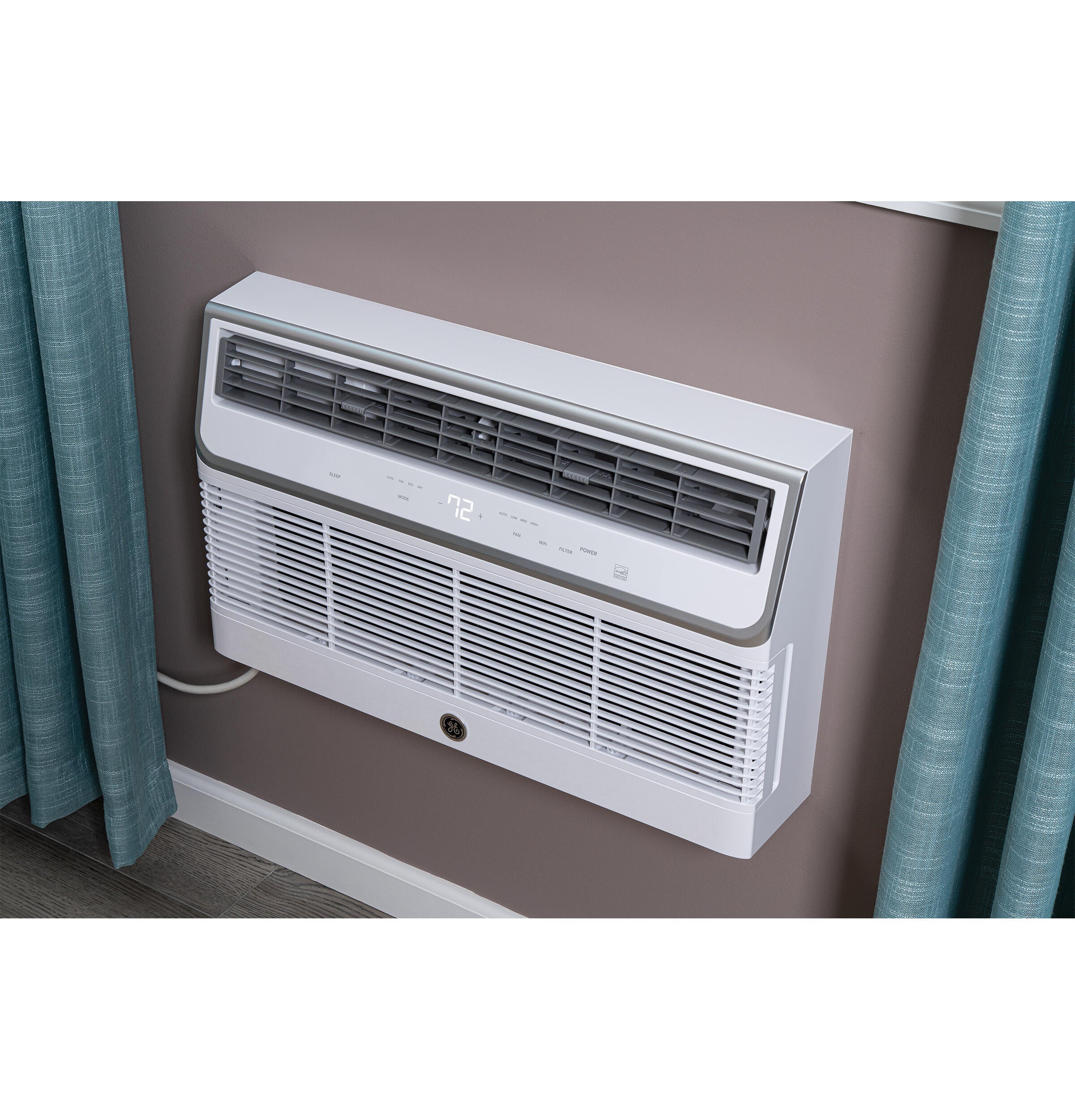 GE AJCQ10DWH 230/208 Volt Built-In Cool Only Air Conditioner - Perfect for Bedrooms, Offices & Small Spaces