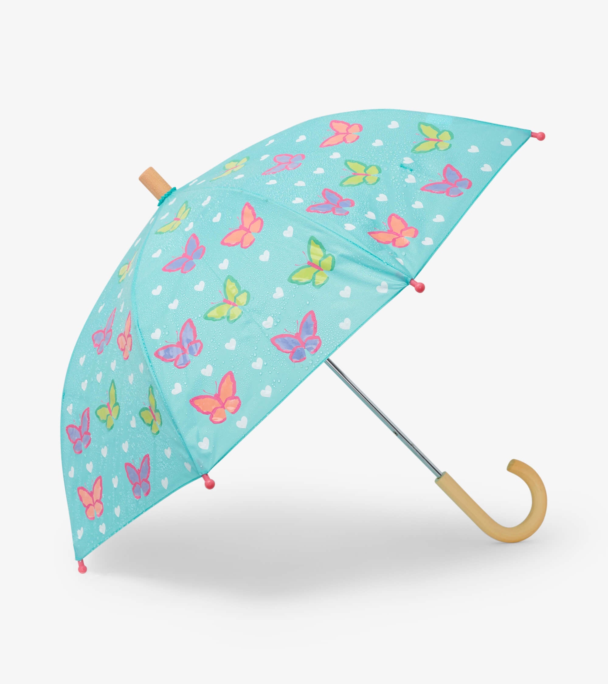 Stylish Hatley Umbrella with Dainty Butterflies Print - Waterproof Compact Folding Umbrella for Women, Perfect for Rainy Days, Outdoor Events & Fashion Accessory